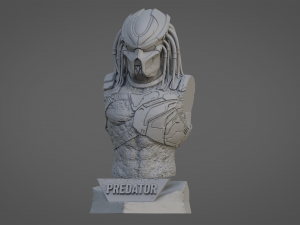 PREDATOR ULTRA-DETAILED SUPPORT-FREE BUST 3D MODEL Model Cetak 3D