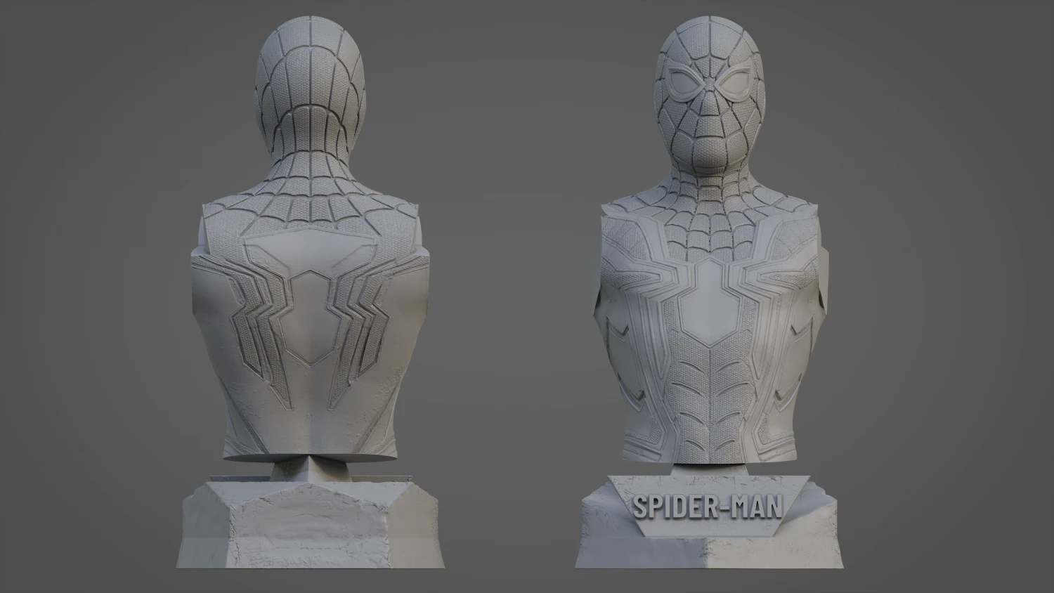 SPIDERMAN ULTRA-DETAILED SUPPORT-FREE BUST 3D MODEL 3D Print Model .c4d .max .obj .3ds .fbx .stl .blend 