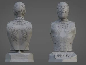 BARDZO SZCZEG&Oacute;ŁOWY MODEL BIUSTU SPIDERMAN BEZ PODPARCIA 3D Model do druku 3D