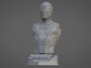 SPIDERMAN ULTRA-DETAILED SUPPORT-FREE BUST 3D MODEL 3D 打印模型