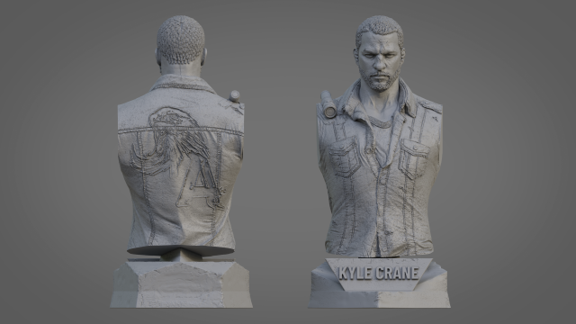 KAYLE CRANE ULTRA-DETAILED SUPPORT-FREE BUST 3D MODEL 3D Принт Модель .c4d .max .obj .3ds .fbx .stl .blend 