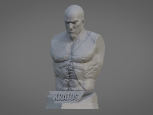 KRATOS ULTRA-DETAILED SUPPORT-FREE BUST 3D MODEL 3D 프린트 모델