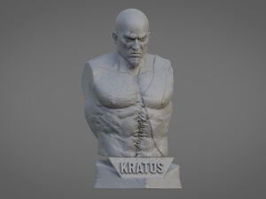 KRATOS ULTRA-DETAILED SUPPORT-FREE BUST 3D MODEL 3D 프린트 모델
