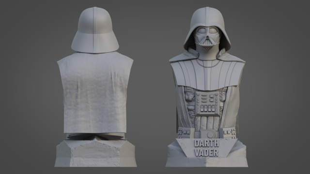 DARTH VADER CRANE ULTRA-DETAILED SUPPORT-FREE BUST 3D MODEL 3Dプリントモデル .c4d .max .obj .3ds .fbx .stl .blend 