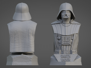 DARTH VADER CRANE ULTRA-DETAILED SUPPORT-FREE BUST 3D MODEL Modèles 3D en vedette