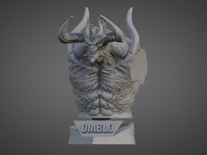 DIABLO ULTRA-DETAILED SUPPORT-FREE BUST 3D MODEL 3D-Druckmodell