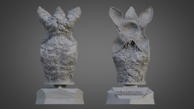 DEMOGORGON ULTRA-DETAILED SUPPORT-FREE BUST 3D MODEL 3D-printmodel .c4d .max .obj .3ds .fbx .stl .blend 