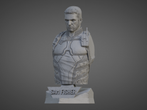 SAM FISHER ULTRA-DETAILED SUPPORT-FREE BUST 3D MODEL Modèles 3D en vedette