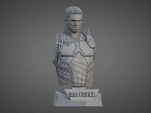 SAM FISHER ULTRA-DETAILED SUPPORT-FREE BUST 3D MODEL Modèles 3D en vedette
