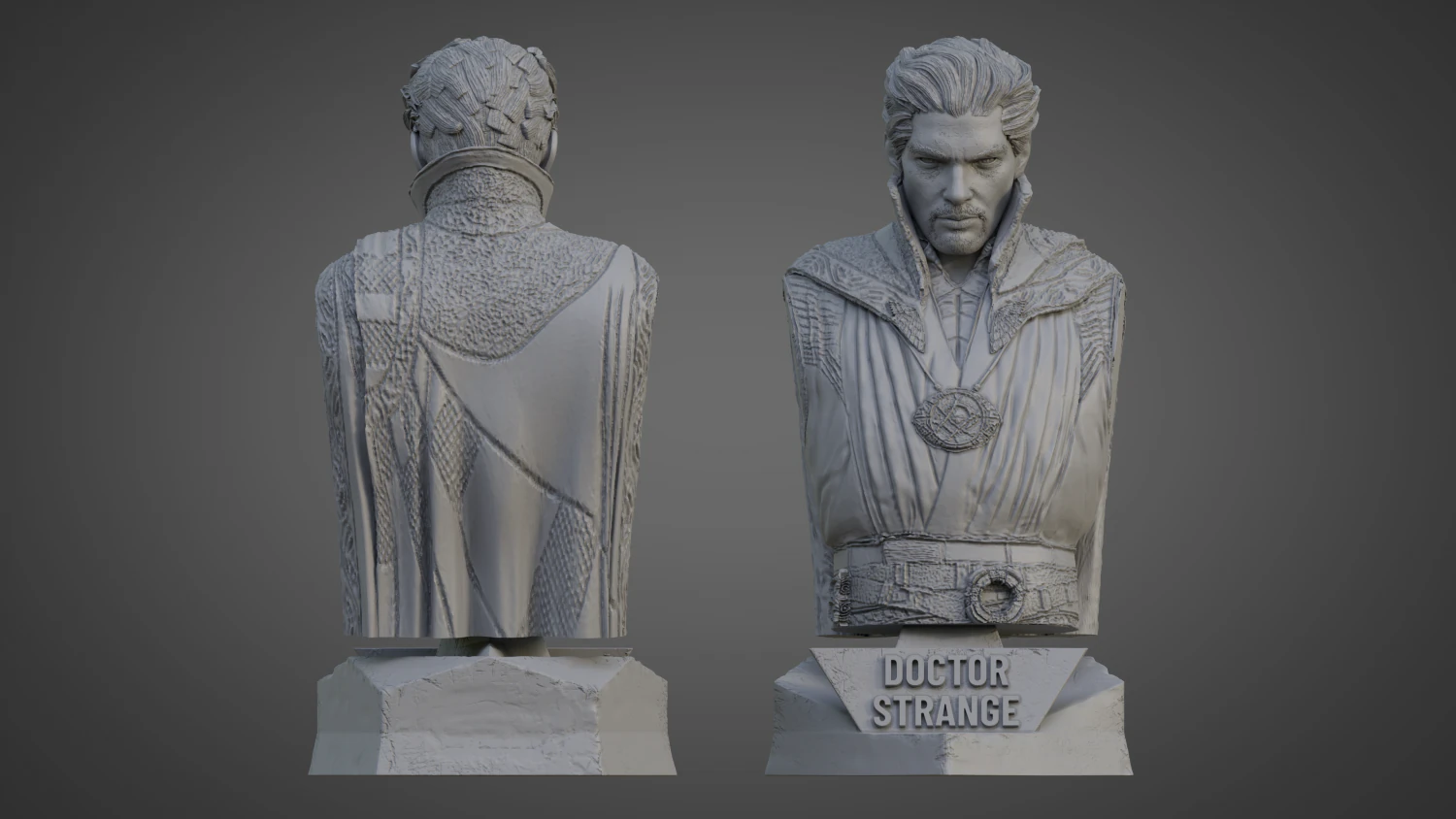 DOCTOR STRANGE ULTRA-DETAILED SUPPORT-FREE BUST 3D MODEL 3D Print Model .c4d .max .obj .3ds .fbx .stl .blend 