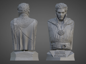 DOCTOR STRANGE ULTRA-DETAILED SUPPORT-FREE BUST 3D MODEL Modèles 3D en vedette