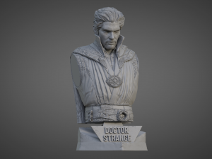 DOCTOR STRANGE ULTRA-DETAILED SUPPORT-FREE BUST 3D MODEL Modèles 3D en vedette
