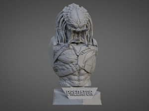 PREDATOR UNMASK ULTRA-DETAILED SUPPORT-FREE BUST 3D MODEL 3D-printmodel