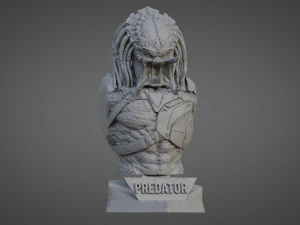 PREDATOR UNMASK ULTRA-DETAILED SUPPORT-FREE BUST 3D MODEL 3D Print Model