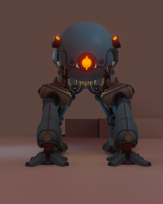 Robot martian Model 3D .c4d .max .obj .3ds .fbx .stl .blend 