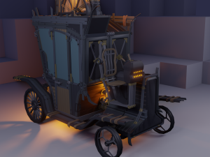 Medieval carriage Modelo 3D