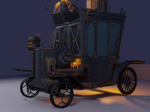 Medieval carriage 3D 模型