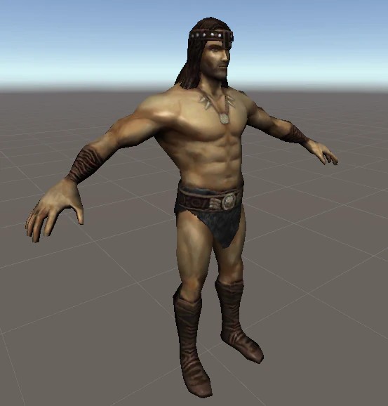 Barbarian Hero 3D Model .c4d .max .obj .3ds .fbx .stl .blend 
