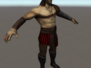 Barbarian Hero 3D Model