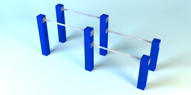Square bars Modelo 3D .c4d .max .obj .3ds .fbx .stl .blend 