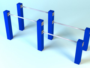 Square bars 3D 模型