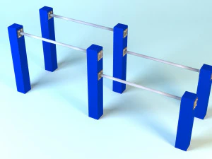 Barre quadrate Modello 3D