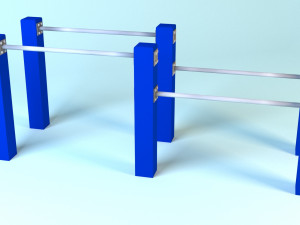 Square bars Modelo 3D