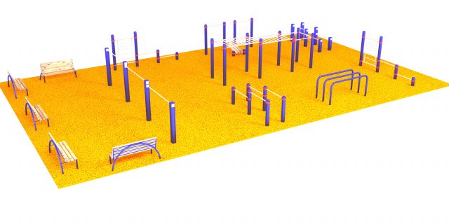 Sports ground Modello 3D .c4d .max .obj .3ds .fbx .stl .blend 