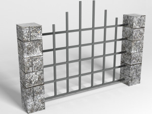 Brick fence 3D 模型