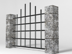 Brick fence 3Dモデル