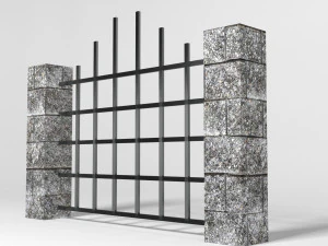 Brick fence 3D Model