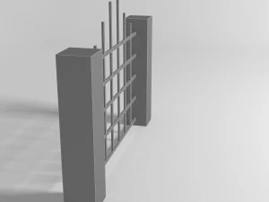 Brick fence 3D Model