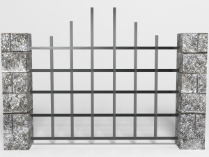Brick fence 3Dモデル