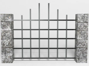 Brick fence 3D Model