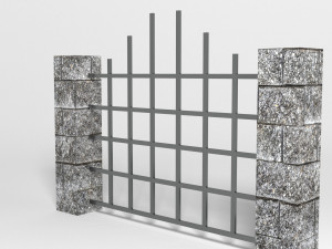 Brick fence 3Dモデル