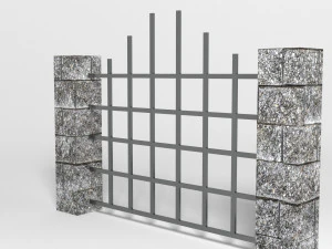 Brick fence 3D Model