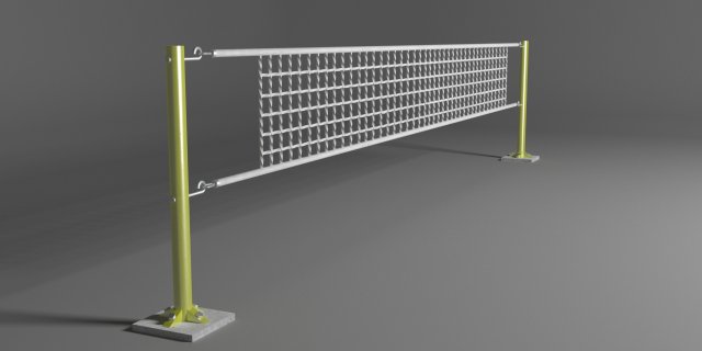 Volleyball net 3D Model .c4d .max .obj .3ds .fbx .stl .blend 