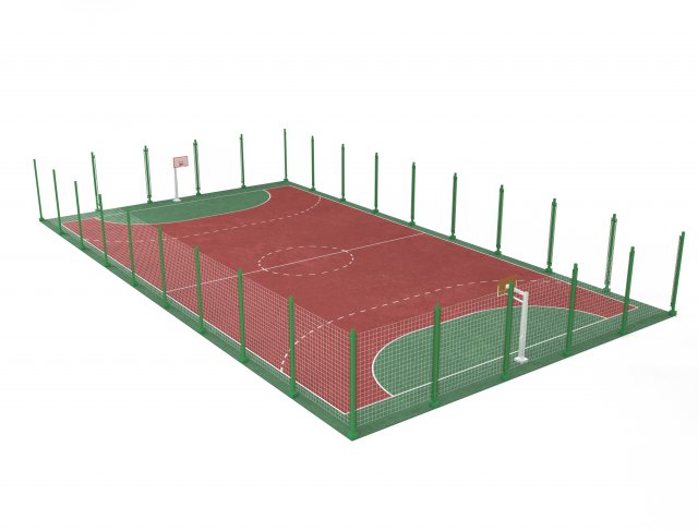 Basketball court 3D Model .c4d .max .obj .3ds .fbx .stl .blend 