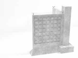 Concrete fence 3D 模型