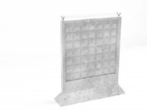 Concrete fence 3D Model