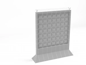 Concrete fence 3D Model