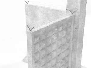 Concrete fence 3D Model
