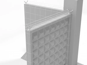 Concrete fence 3D Model