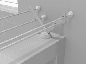 Concrete fence 3D Model