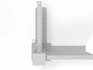 Concrete fence 3D Model