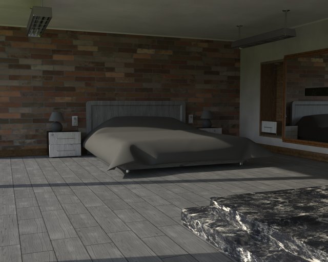 Interior Of A Small Apartment - House Model 3D .c4d .max .obj .3ds .fbx .stl .blend 