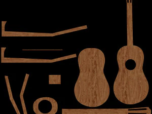 Standard guitar 3D Model