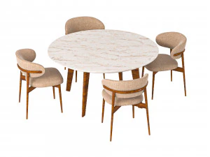 Oleandro table chairs 3D Model