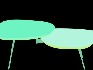 Table calligaris tweet coffee extending 3D Model