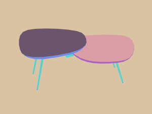 Table calligaris tweet coffee extending Modelo 3D